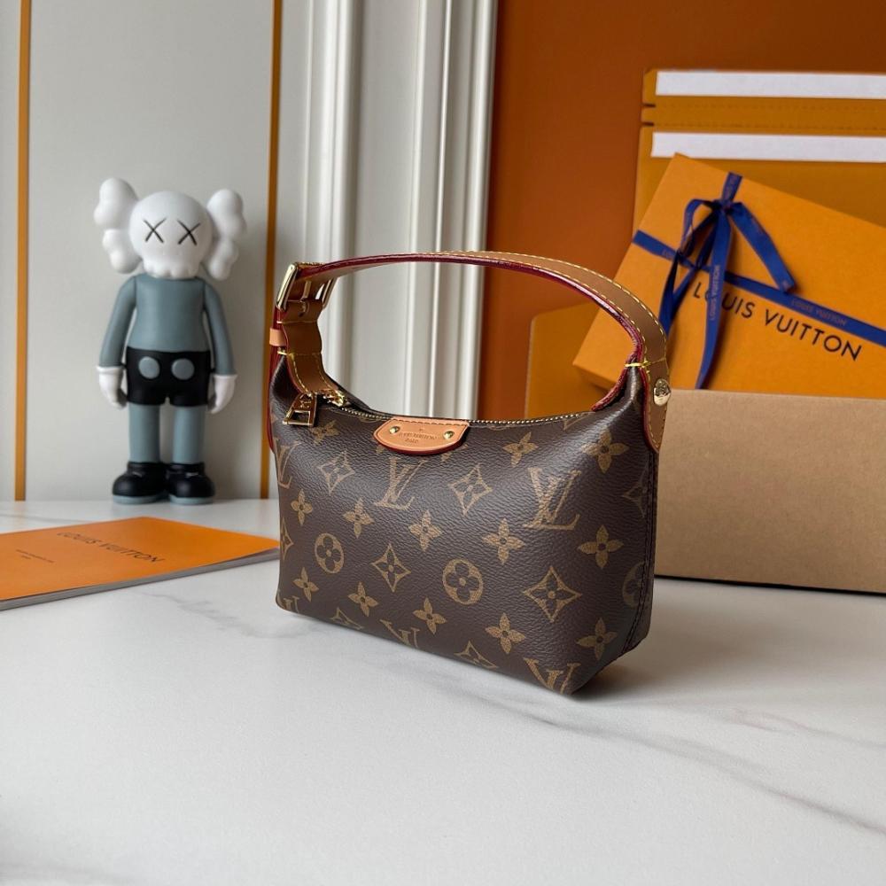 Italian-Inspired Elegant Black Monogram Leather Top Handle Bag