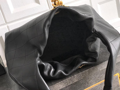Woven Leather Hobo Bag