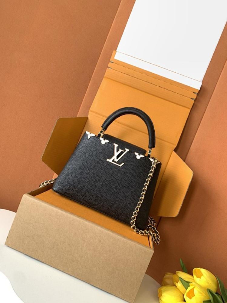 Capucines Leather Top Handle Bag