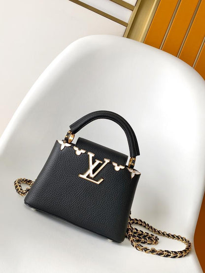 Monogram Leather Shoulder Bag