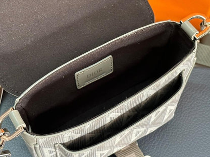 Luxury Stylish Grey Leather Shoulder Bag