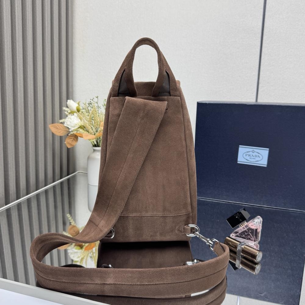 Suede Top Handle Bag
