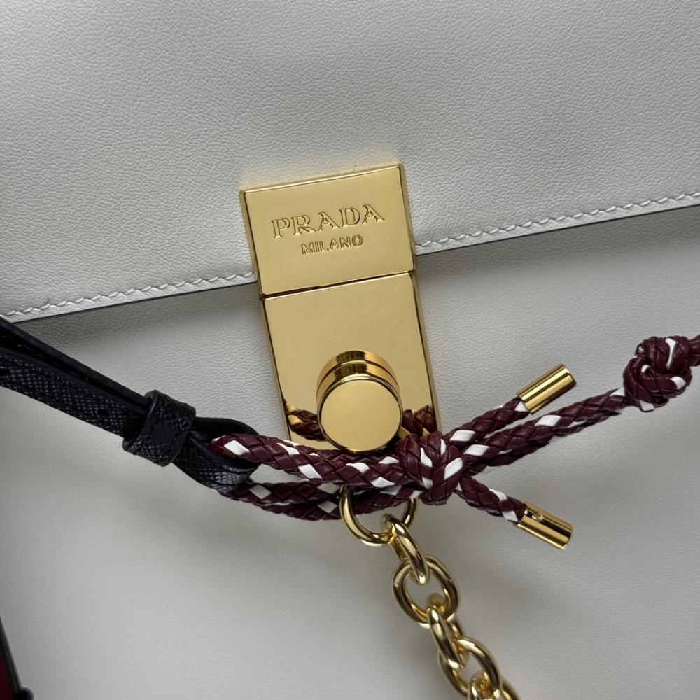 Gold Leather Top Handle Bag