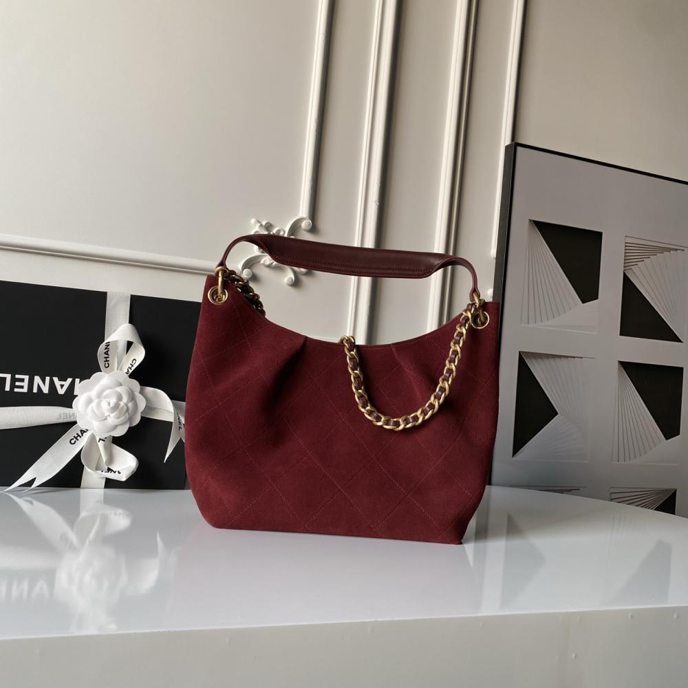 Gold Leather Hobo Bag