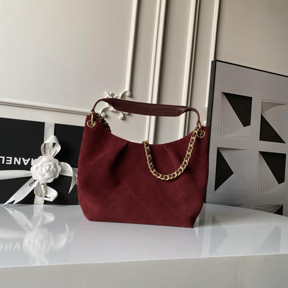 Gold Leather Hobo Bag
