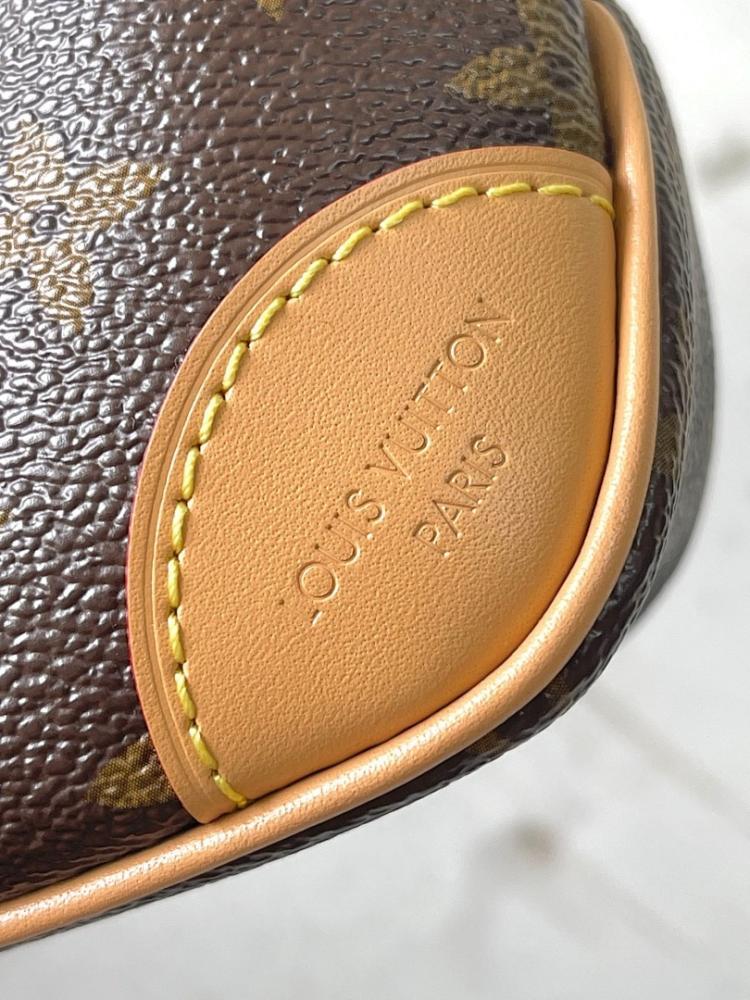 Elegant Monogram Leather Top Handle Bag – Limited Edition