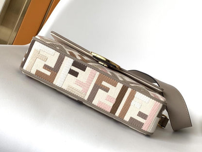 Embroidered Top Handle Bag