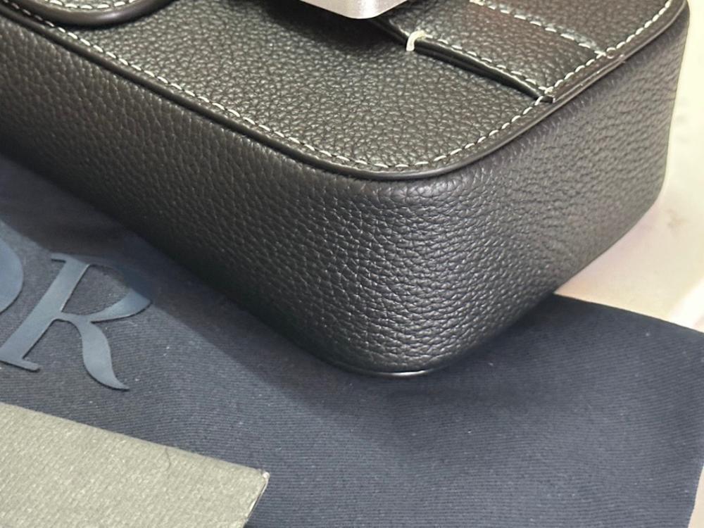 Saddle Black Calfskin Crossbody Bag