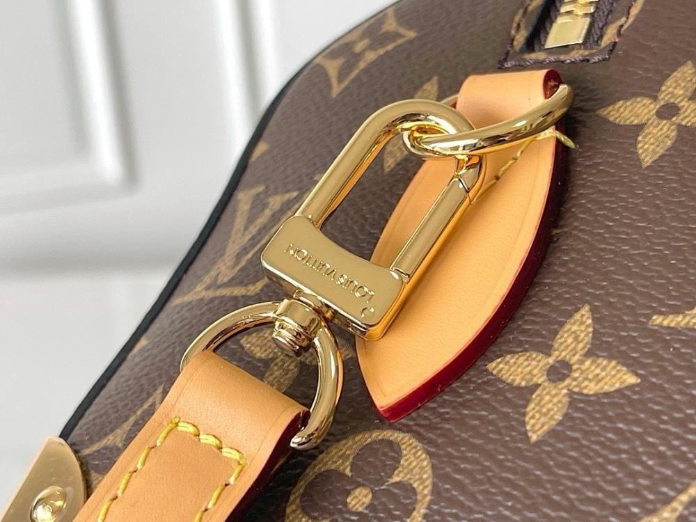 Modern Black Monogram Leather Crossbody Bag