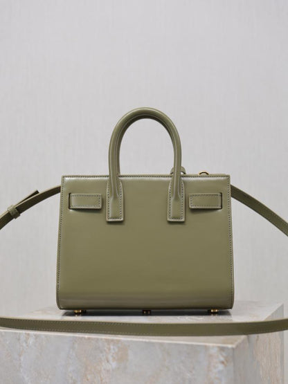 Leather Top Handle Bag