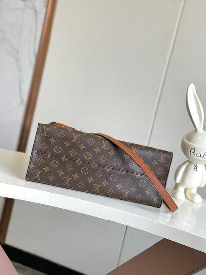 OnTheGo Monogram Leather Top Handle Bag