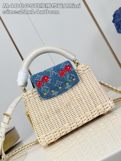 Woven Leather Shoulder Bag