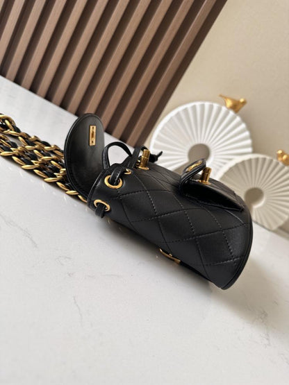 Classic Embroidered Leather Backpack