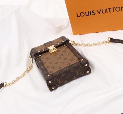 Classic Refined Monogram Calfskin Shoulder Bag