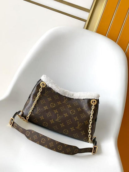 Arco Embroidered Leather Shoulder Bag