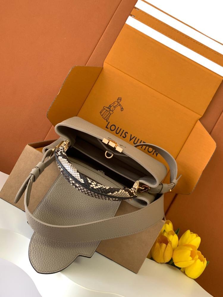 Gold Leather Top Handle Bag