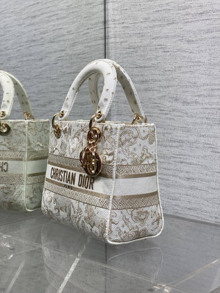 Gold Embroidered Top Handle Bag