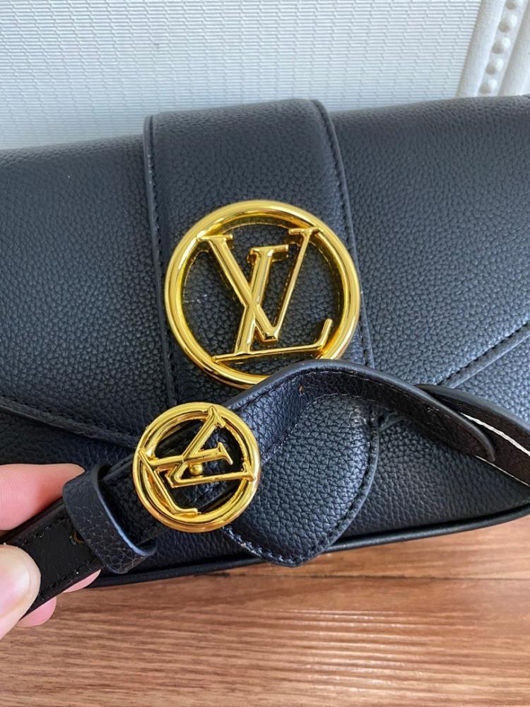 Classic Premium Gold Leather Shoulder Bag
