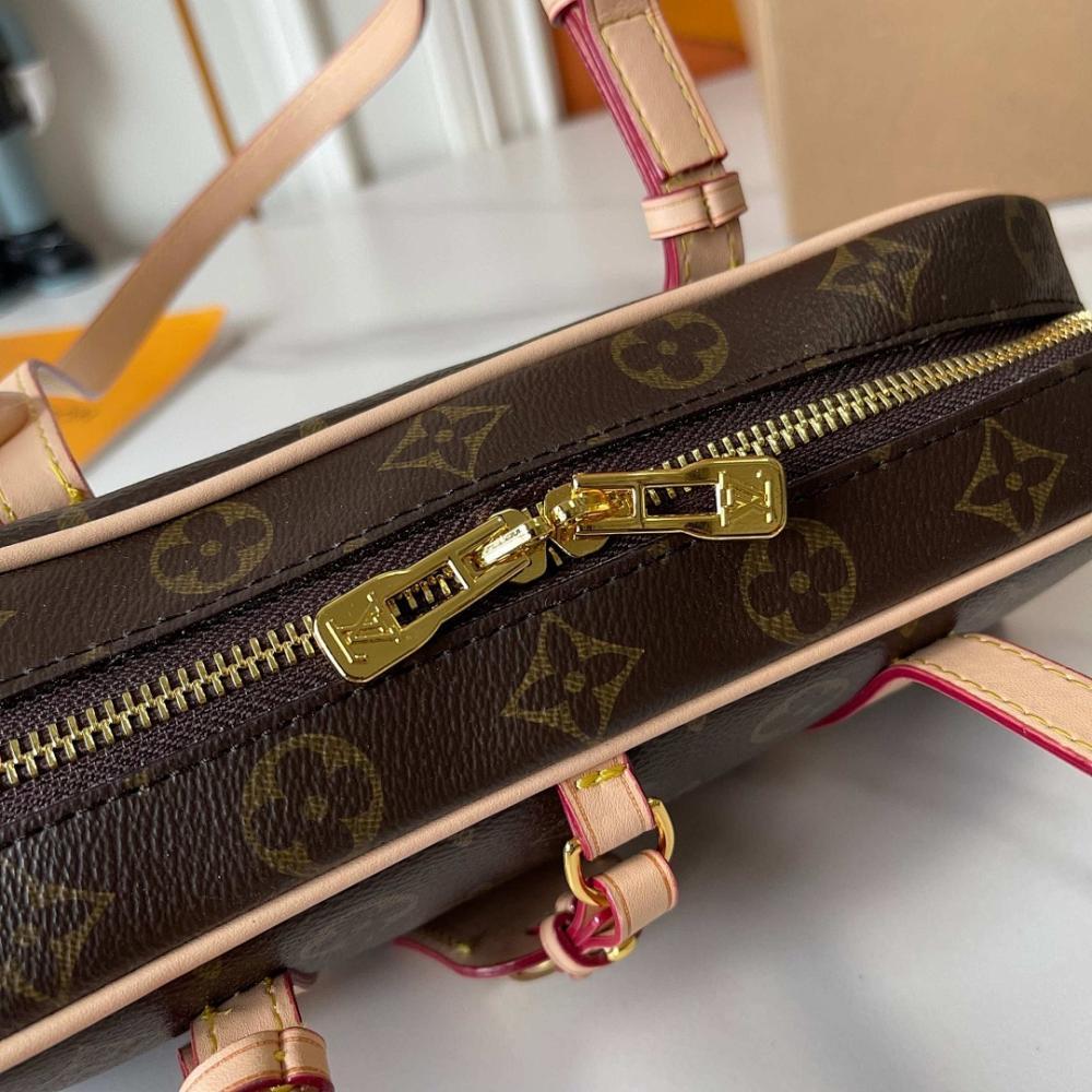 Stylish Monogram Leather Top Handle Bag – Limited Edition