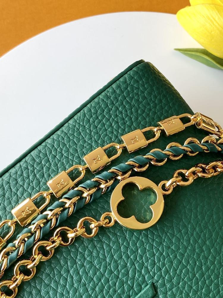 Capucines Gold Top Handle Bag