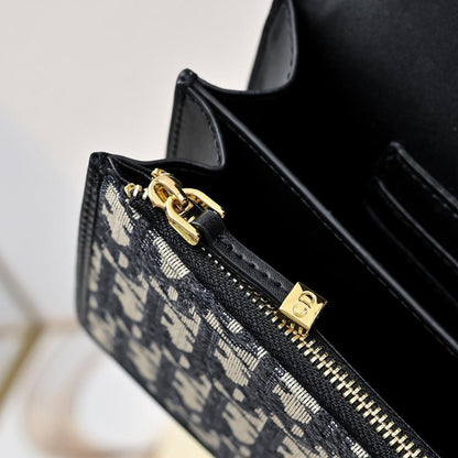 Luxury Premium Blue Embroidered Leather Crossbody Bag