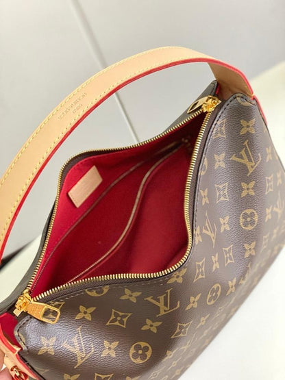 Modern Italian-Inspired Monogram Calfskin Top Handle Bag