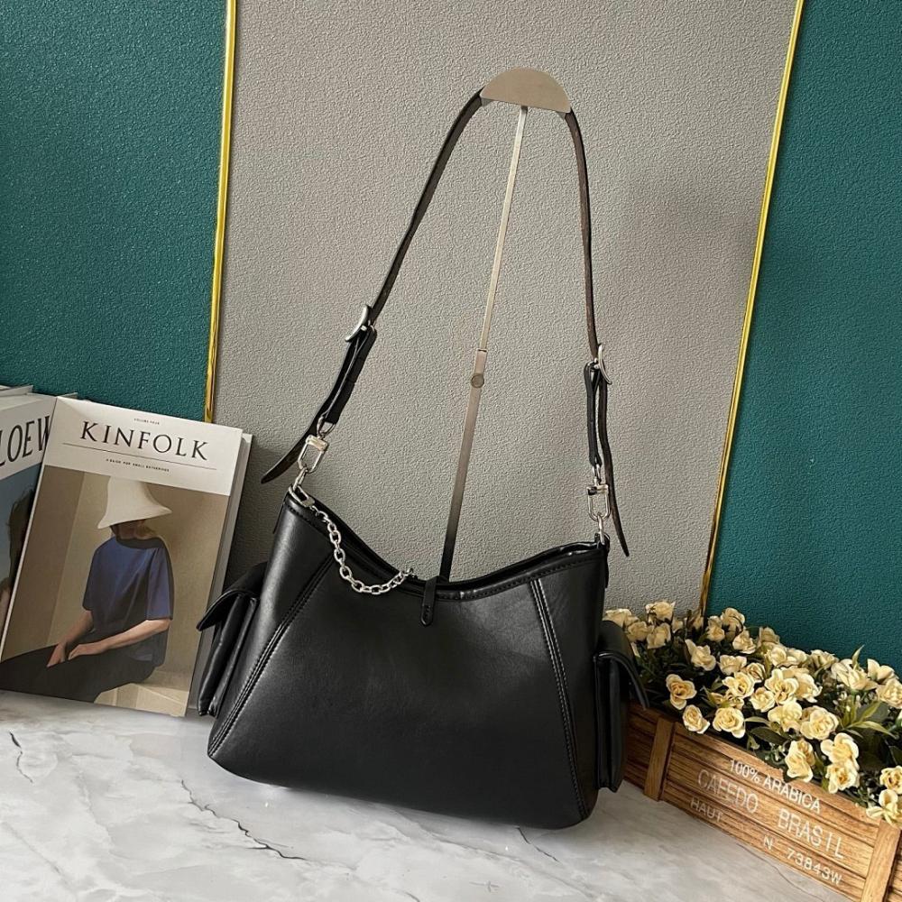 Classic Refined Leather Top Handle Bag