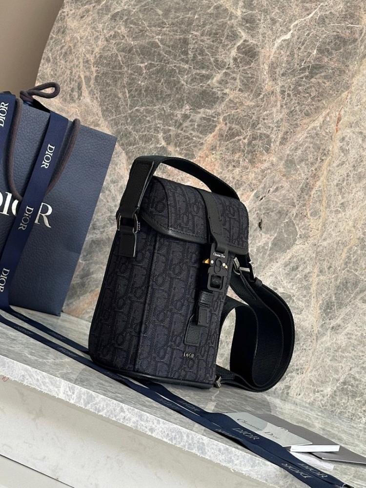 Modern Black Printed Calfskin Shoulder Bag