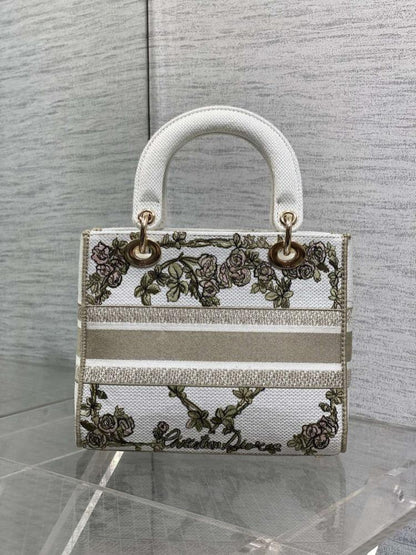 Embroidered Top Handle Bag