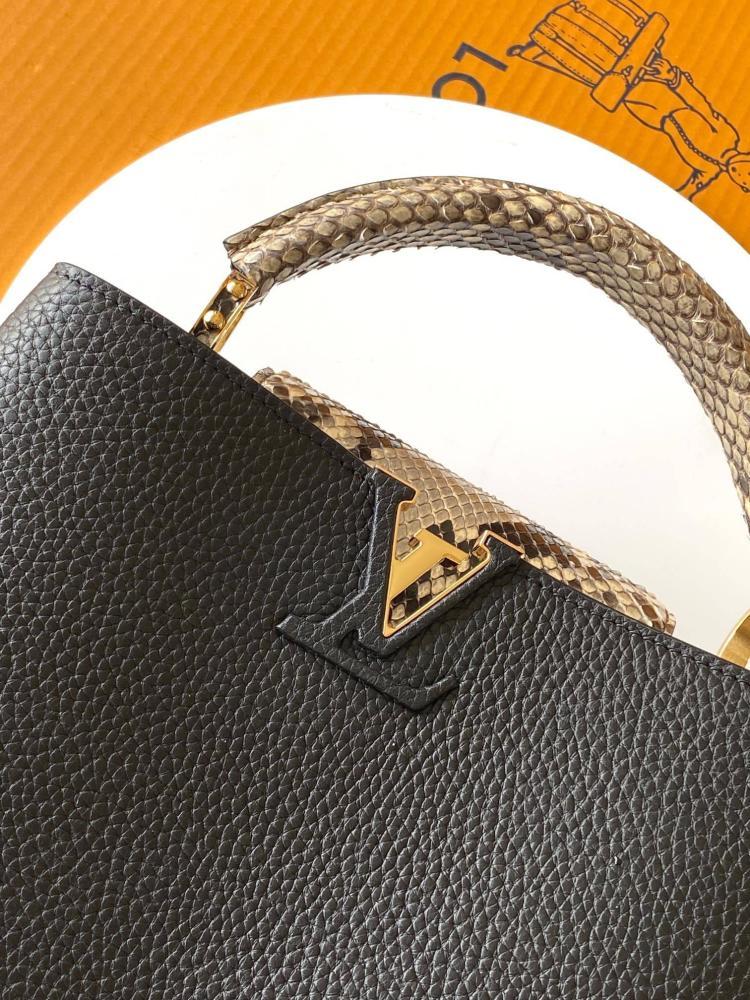 Gold Leather Top Handle Bag