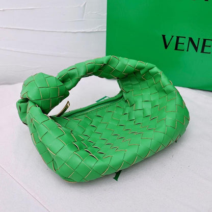 Modern Woven Lambskin Top Handle Bag