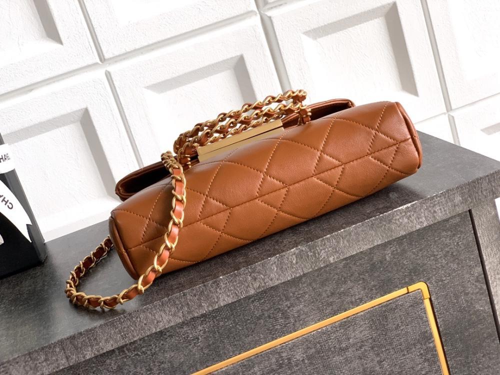 Gold Top Handle Bag