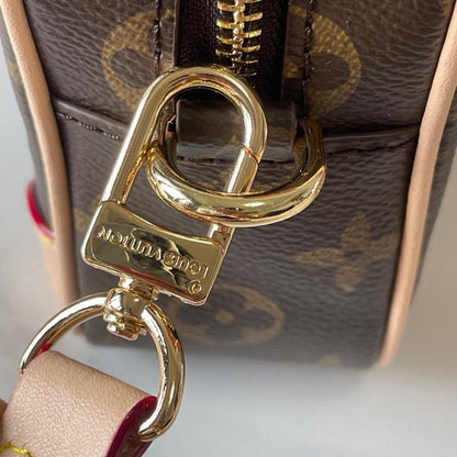 Alma Monogram Leather Shoulder Bag