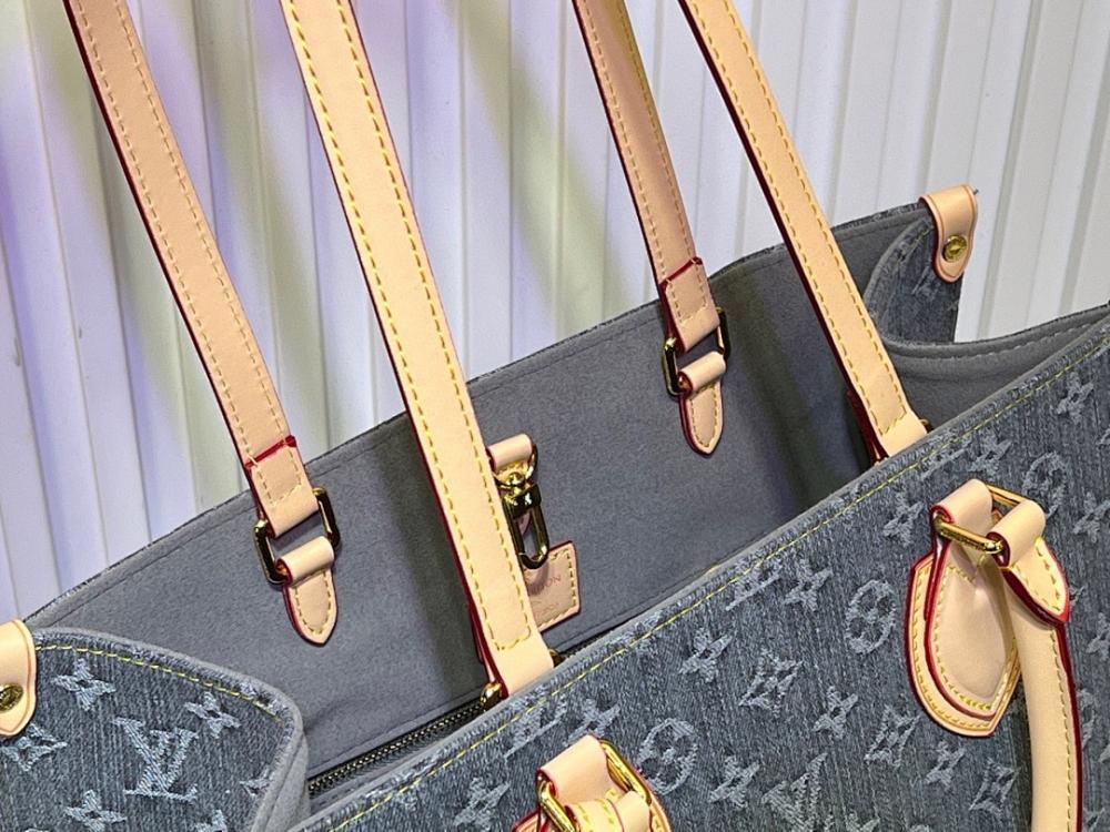 OnTheGo Monogram Denim Shoulder Bag