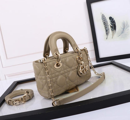 Alma Gold Lambskin Crossbody Bag