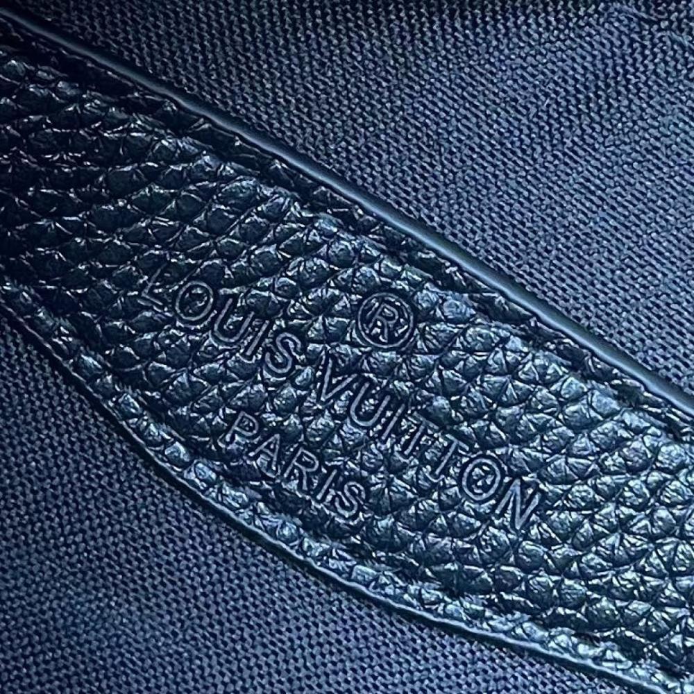 Modern Italian-Inspired Monogram Leather Shoulder Bag