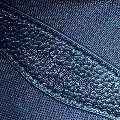 Modern Italian-Inspired Monogram Leather Shoulder Bag
