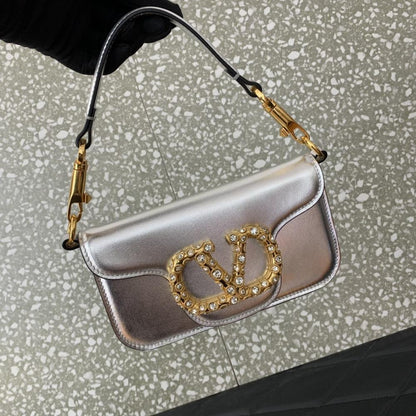 Crystal-Embellished Calfskin Wallet