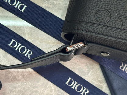 Italian-Inspired Elegant Black Calfskin Shoulder Bag