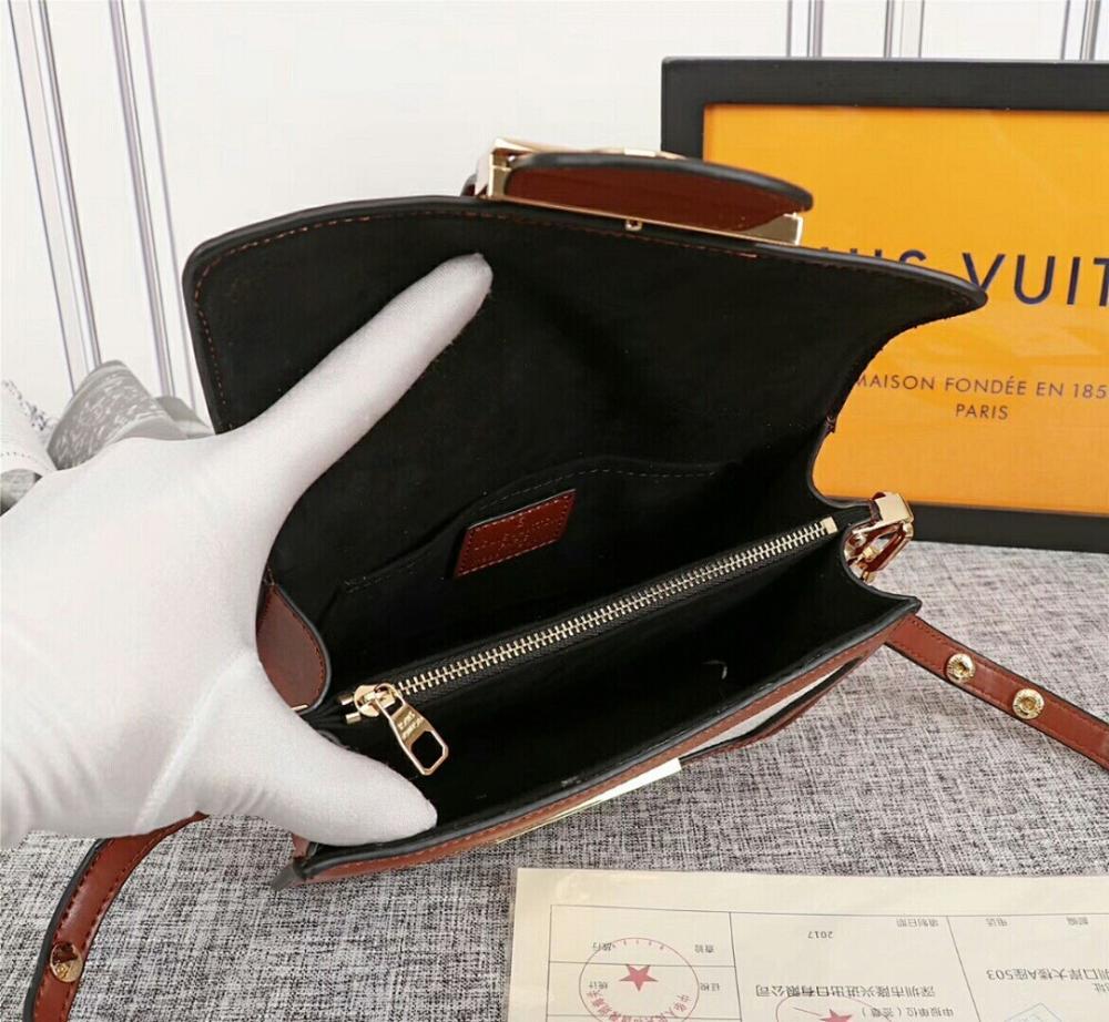 Dauphine Black Calfskin Shoulder Bag