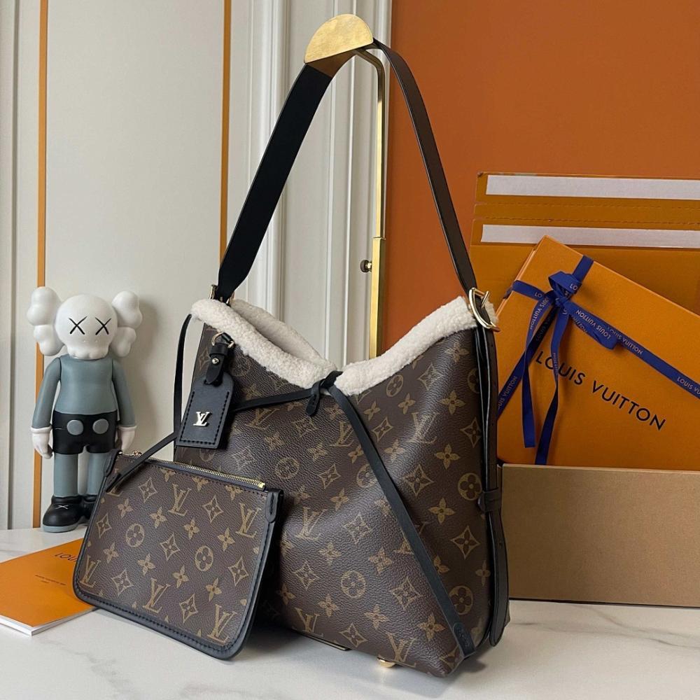 Elegant Stylish Monogram Leather Top Handle Bag