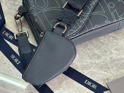 Luxury Elegant Blue Leather Shoulder Bag