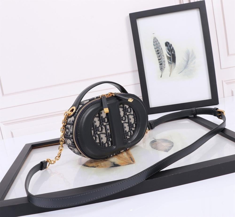 Modern Elegant Black Calfskin Shoulder Bag