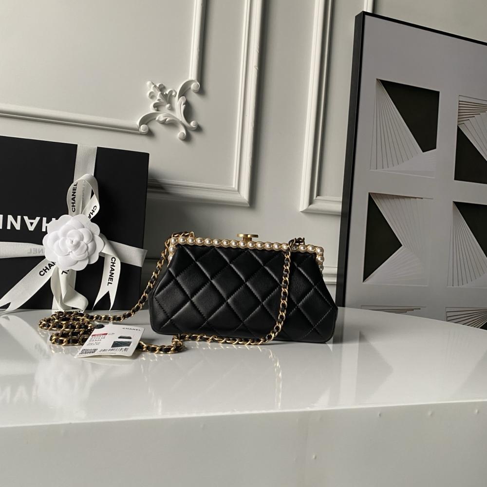 Gold Studded Leather Top Handle Bag