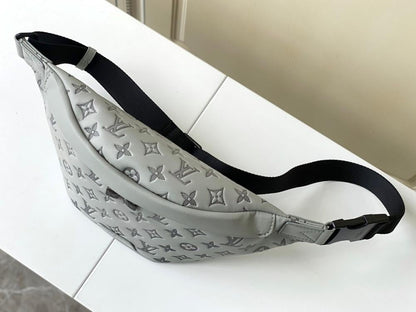 Luxury Refined Grey Leather Bag