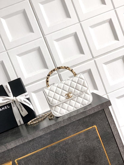 Classic Leather Top Handle Bag