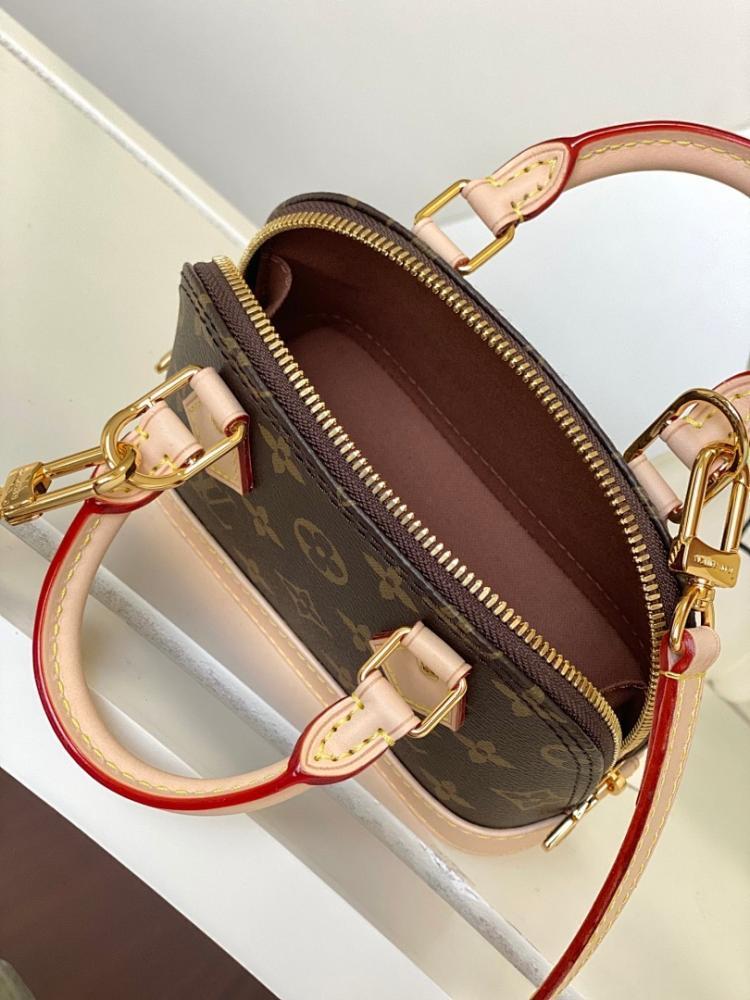 Alma Monogram Leather Shoulder Bag