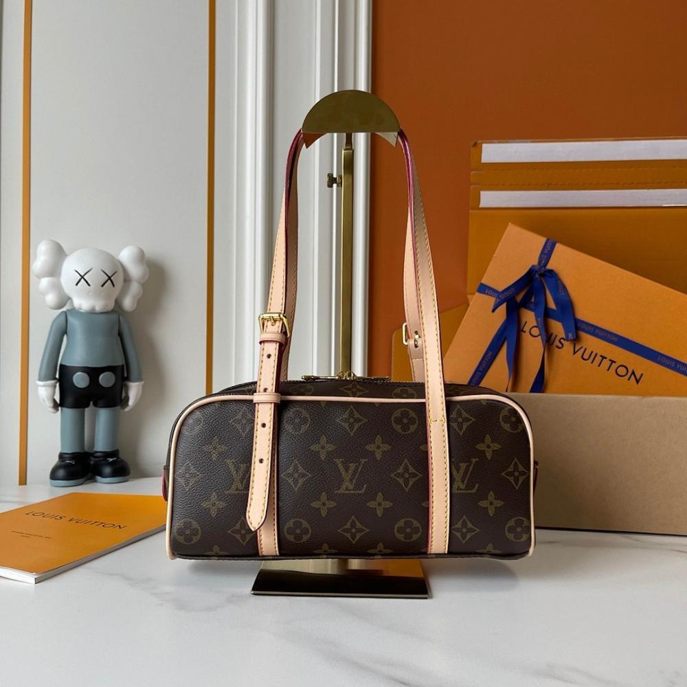 Stylish Monogram Leather Top Handle Bag – Limited Edition