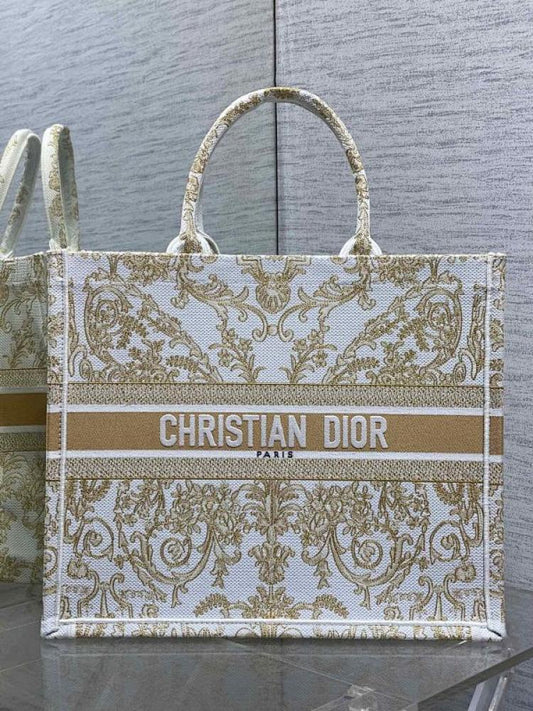 Gold Embroidered Tote Bag