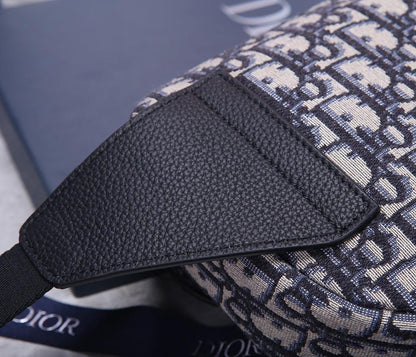 Modern Luxury Black Printed Calfskin Crossbody Bag
